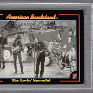 JOHN SEBASTIAN HAND SIGNED AMERICAN BANDSTAND TRADING CARD         PSA SLABBED