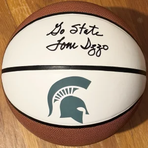 Tom Izzo Signed Autographed Michigan State Spartans Logo Basketball JSA COA