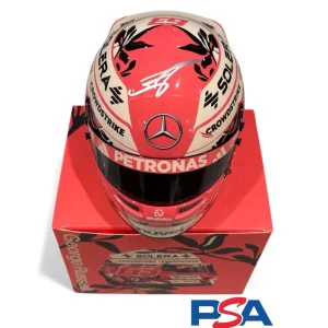 George Russell Signed 2025 F1 Miami GP 1:2 Mini Helmet PSA AUTO MERCEDES AMG #63