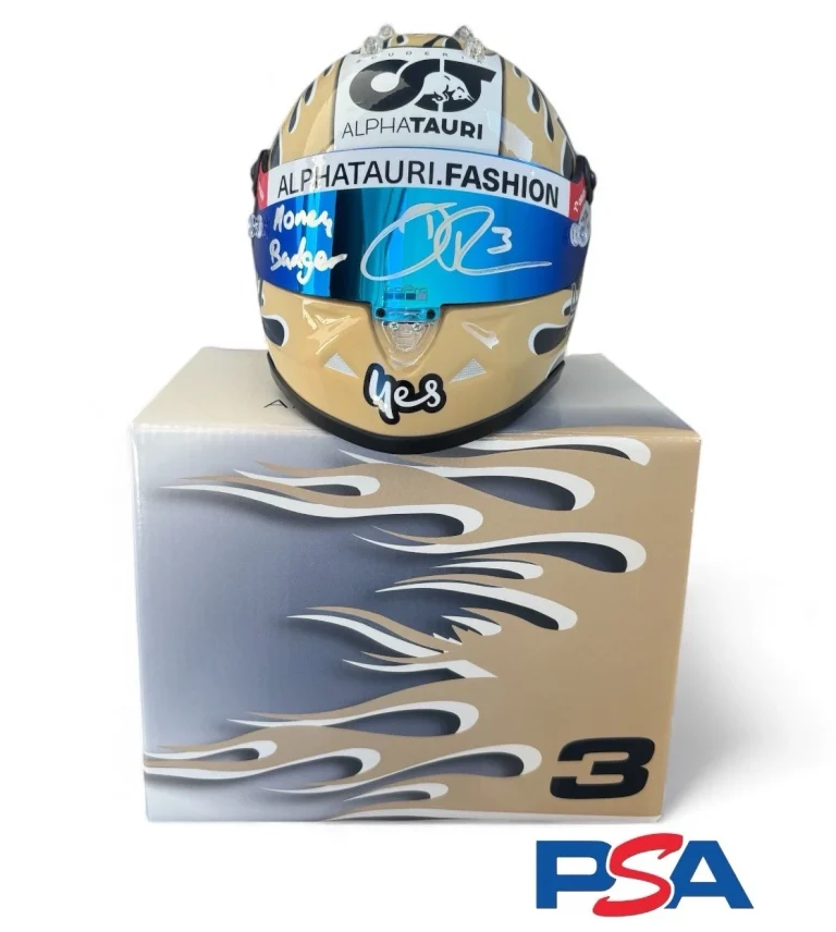 Daniel Ricciardo Signed 2023 F1 1:2 Mini Helmet Insc “HONEY BADGER” PSA AUTO #3