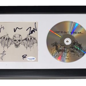 Avenged Sevenfold Signed Autograph Life Is But A Dream CD Framed Full Band ACOA