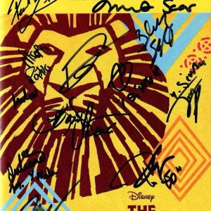 LION KING HAND SIGNED NEW YORK CITY PLAYBILL+COA SIGNED BY 2025 CAST