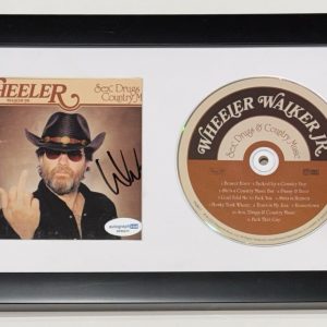 Wheeler Walker Jr. Signed Autograph Sex, Drugs & Country Music CD Framed ACOA