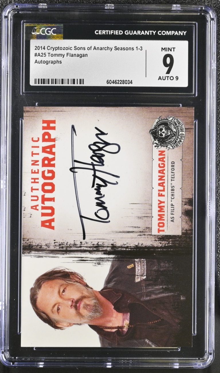 2014 Cryptozoic Sons of Anarchy 1-3 #A25 Tommy Flanagan Autograph CGC 9