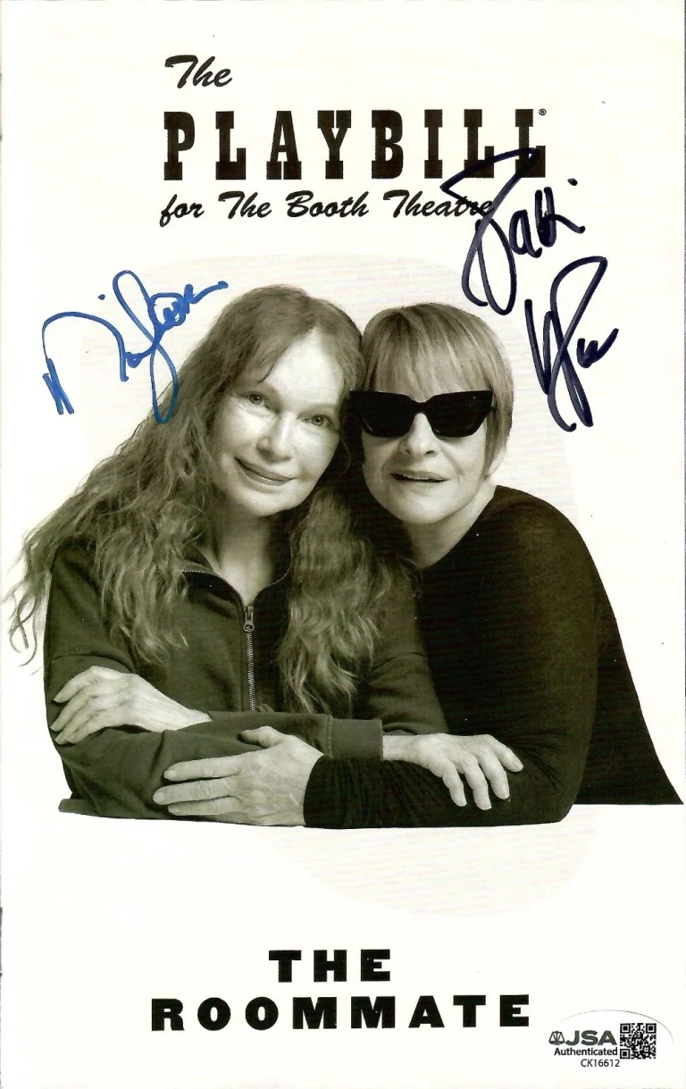 THE ROOMMATE HAND SIGNED NEW YORK CITY PLAYBILL    MIA FARROW+PATTI LUPONE   JSA