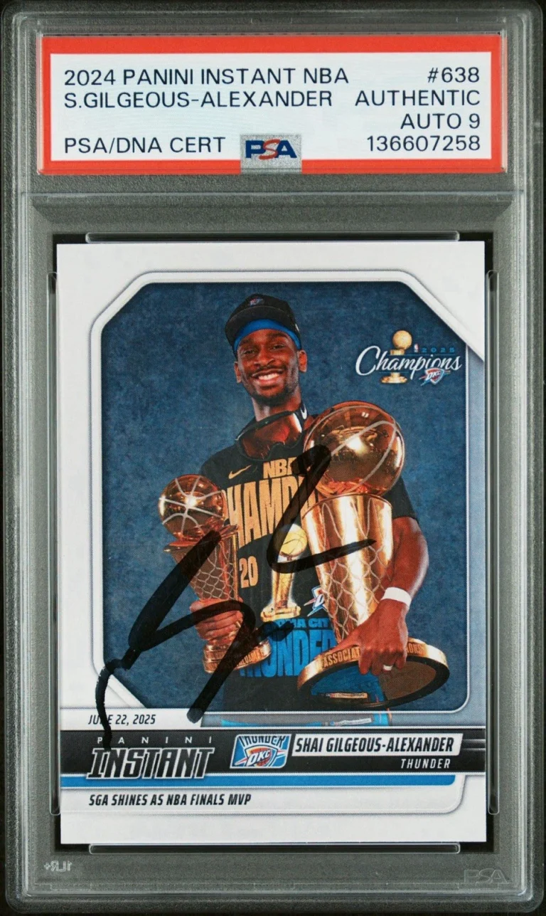 2024-25 Panini Instant #638 Shai Gilgeous-Alexander NBA FINALS MVP PSA AUTO 9