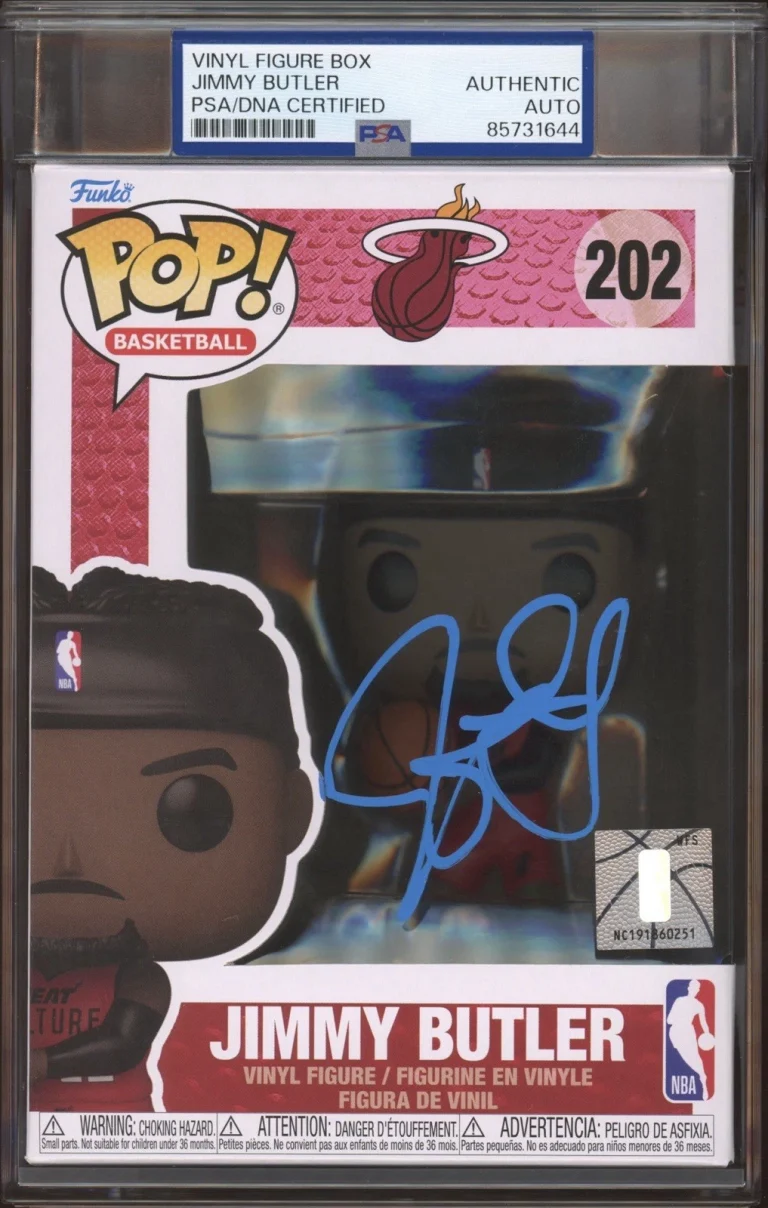 Jimmy Butler Signed NBA Funko Pop Auto #202 PSA/DNA ENCAPSULATED MIAMI HEAT