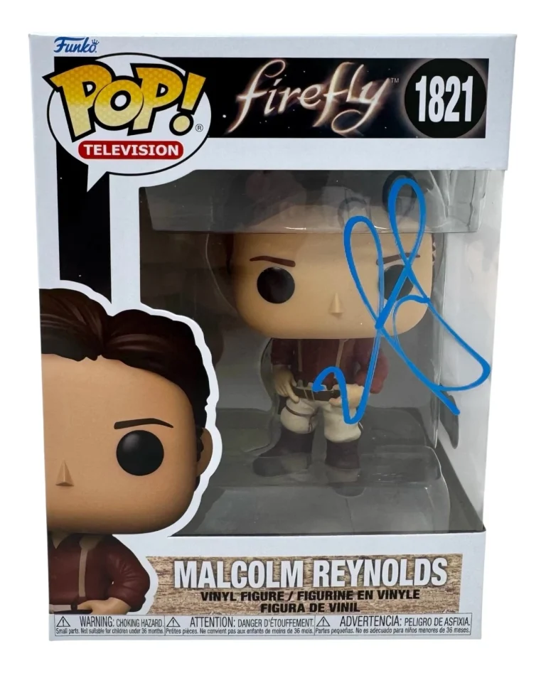 Nathan Fillion Signed Firefly Malcolm Reynolds Funko Pop Autograph Beckett COA