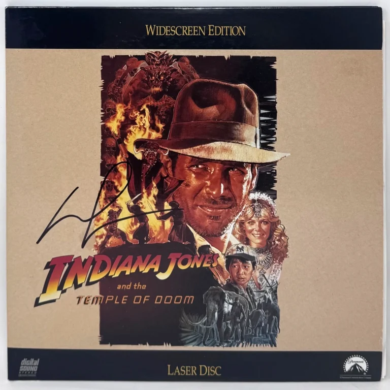 George Lucas Signed Autograph Indiana Jones & the Temple of Doom Laserdisc ACOA