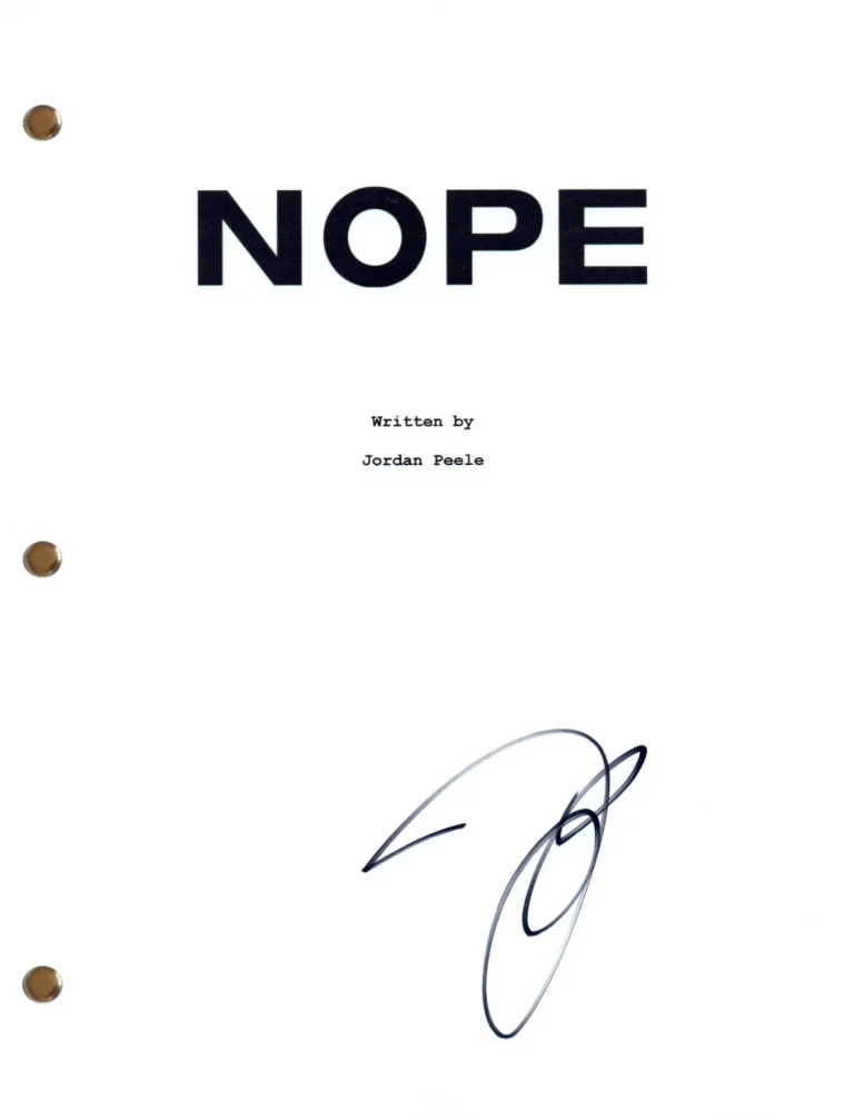 Jordan Peele Signed Autograph Nope Movie Script Full Screenplay Horror COA