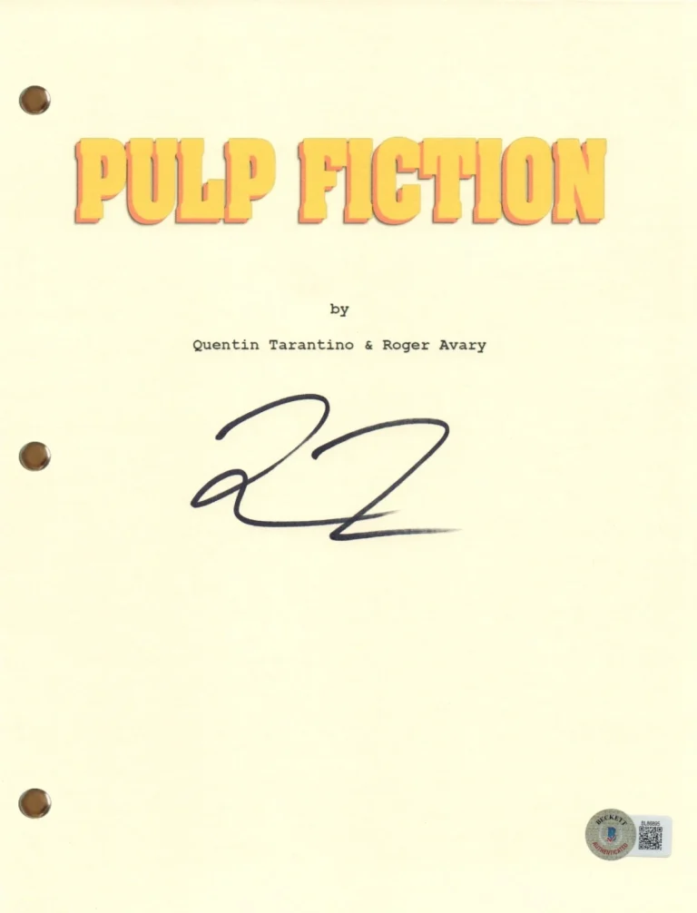 Quentin Tarantino Signed Pulp Fiction Movie Script Full Screenplay Autograph BAS