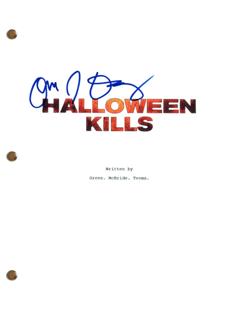 Omar Dorsey Signed Autograph Halloween Movie Script Screenplay 2018 Horror COA