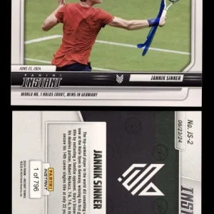 2024 Panini Instant Tennis #JS-2 Jannik Sinner Signed World #1 Rookie Card Auto
