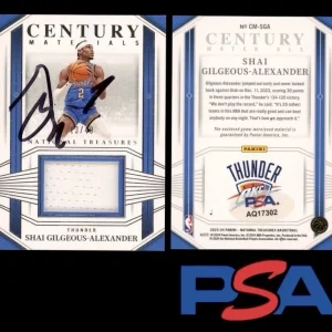 2023 National Treasures Shai Gilgeous-Alexander Century Materials Auto /49 PSA