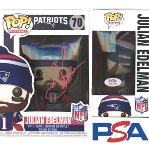 Julian Edelman Signed NFL Vaulted Funko Pop #70 PSA AUTO NEW ENGLAND PATRIOTS