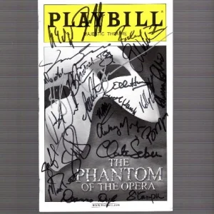 PHANTOM OF THE OPERA SIGNED 2014 NEW YORK CITY PLAYBILL+COA SIGNED BY CAST