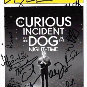 CURIOUS INCIDENT OF DOG NIGHT-TIME HAND SIGNED NYC PLAYBILL+COA   TYLER LEA+CAST