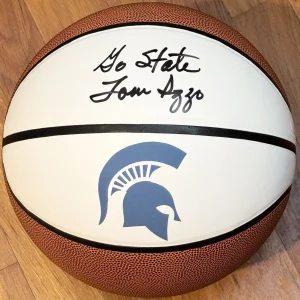 Tom Izzo Signed Autographed Michigan State Spartans Logo Basketball JSA COA