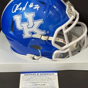 Chris Rodriguez Jr Signed Autographed Kentucky Wildcats Mini Helmet PSA/DNA