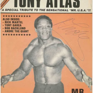 Andre The Giant Signed On the Mat 1979 Magazine Beckett BAS LOA