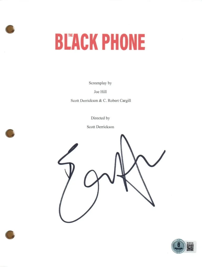 Ethan Hawke Signed The Black Phone Movie Script Short Story Horror Beckett COA