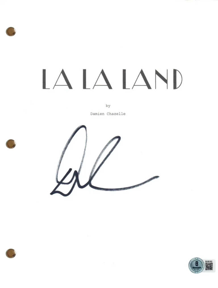 DAMIEN CHAZELLE Signed Autograph LA LA LAND Movie Script Screenplay Beckett COA