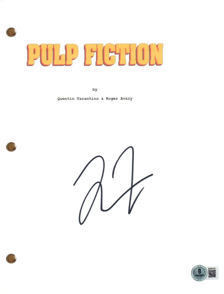 Quentin Tarantino Signed Pulp Fiction Movie Script Full Screenplay Autograph BAS