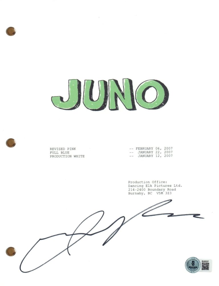 Jason Reitman Signed Autograph Juno Movie Script Screenplay Director Beckett COA