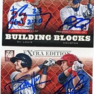 James Ramsey Preston Tucker signed 2012 Elite Building Blocks Rookie card auto