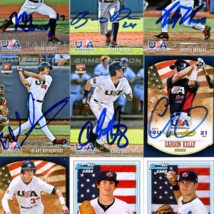 BLAKE RUTHERFORD SIGNED 2015 PANINI USA BASEBALL GAME ACTION ROOKIE CARD AUTO