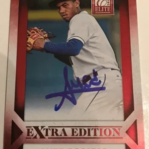 AMED ROSARIO SIGNED 2013 PANINI ELITE EXTRA ROOKIE CARD AUTO