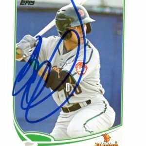 ALBERT ALMORA SIGNED 2013 TOPPS DEBUT ROOKIE CARD CHICAGO CUBS AUTO A