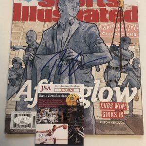THEO EPSTEIN SIGNED SPORTS ILLUSTRATED MAGAZINE COVER CHICAGO CUBS 2016 JSA COA