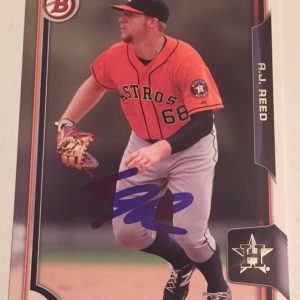 AJ REED SIGNED 2015 BOWMAN DRAFT BDP PROSPECT ROOKIE CARD AUTO