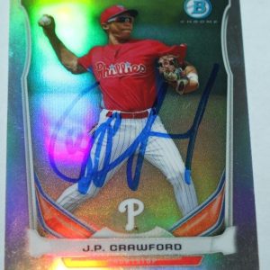 JP J.P. Crawford signed 2014 Bowman Chrome Refractor Mini Rookie card auto