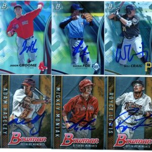 ADAM HASELEY SIGNED 2017 BOWMAN CHROME DEFINING MOMENTS INSERT ROOKIE CARD AUTO