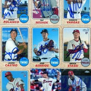 JOSE BERRIOS SIGNED 2017 TOPPS HERITAGE CARD AUTO