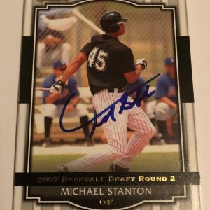 GIANCARLO MICHAEL STANTON SIGNED 2008 RAZOR SIGNATURE PROSPECT ROOKIE CARD AUTO