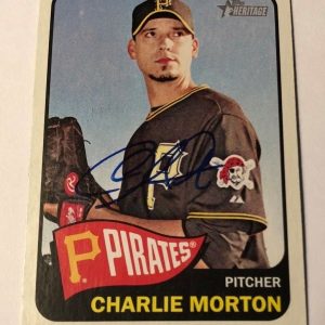 CHARLIE MORTON SIGNED 2014 TOPPS HERITAGE CARD AUTO