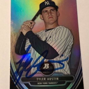 TYLER AUSTIN SIGNED 2013 BOWMAN PLATINUM PROSPECT ROOKIE CARD AUTO