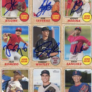 FORREST WHITLEY SIGNED 2017 TOPPS HERITAGE MINORS ROOKIE CARD AUTO