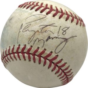Peyton Manning Signed Autographed OML Baseball Beckett BAS