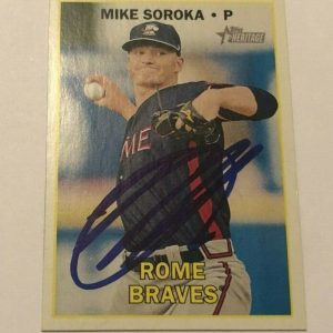 MIKE SOROKA SIGNED 2016 TOPPS HERITAGE ROOKIE CARD AUTO