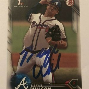 BRYSE WILSON SIGNED 2016 BOWMAN DRAFT ROOKIE CARD AUTO