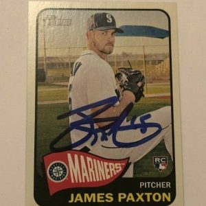 JAMES PAXTON SIGNED 2014 TOPPS HERITAGE ROOKIE CARD AUTO