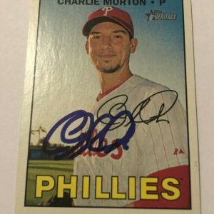 CHARLIE MORTON SIGNED 2016 TOPPS HERITAGE CARD AUTO