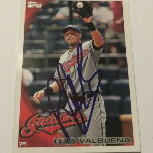 LUIS VALBUENA SIGNED 2010 TOPPS BASEBALL CARD AUTO