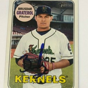 BRUSDAR GRATEROL SIGNED 2018 TOPPS HERITAGE MINORS ROOKIE CARD AUTO