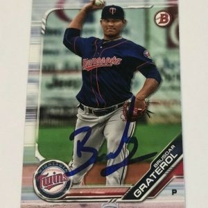 BRUSDAR GRATEROL SIGNED 2019 BOWMAN PROSPECT ROOKIE CARD AUTO