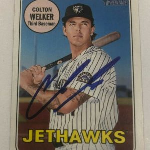 COLTON WELKER SIGNED 2018 TOPPS HERITAGE MINORS PROSPECT ROOKIE CARD AUTO